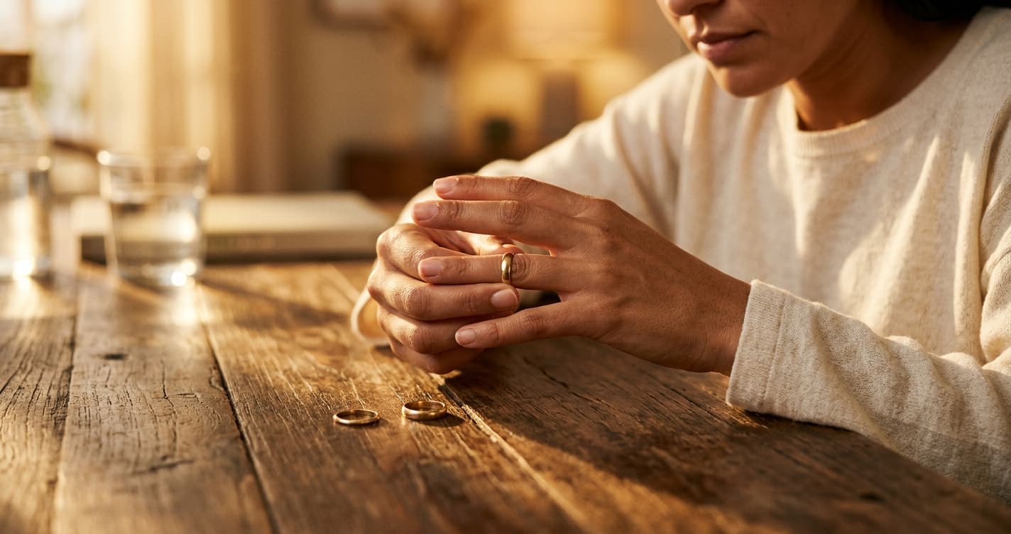 Mujer preocupada identificando señales de narcisista encubierto en su relación