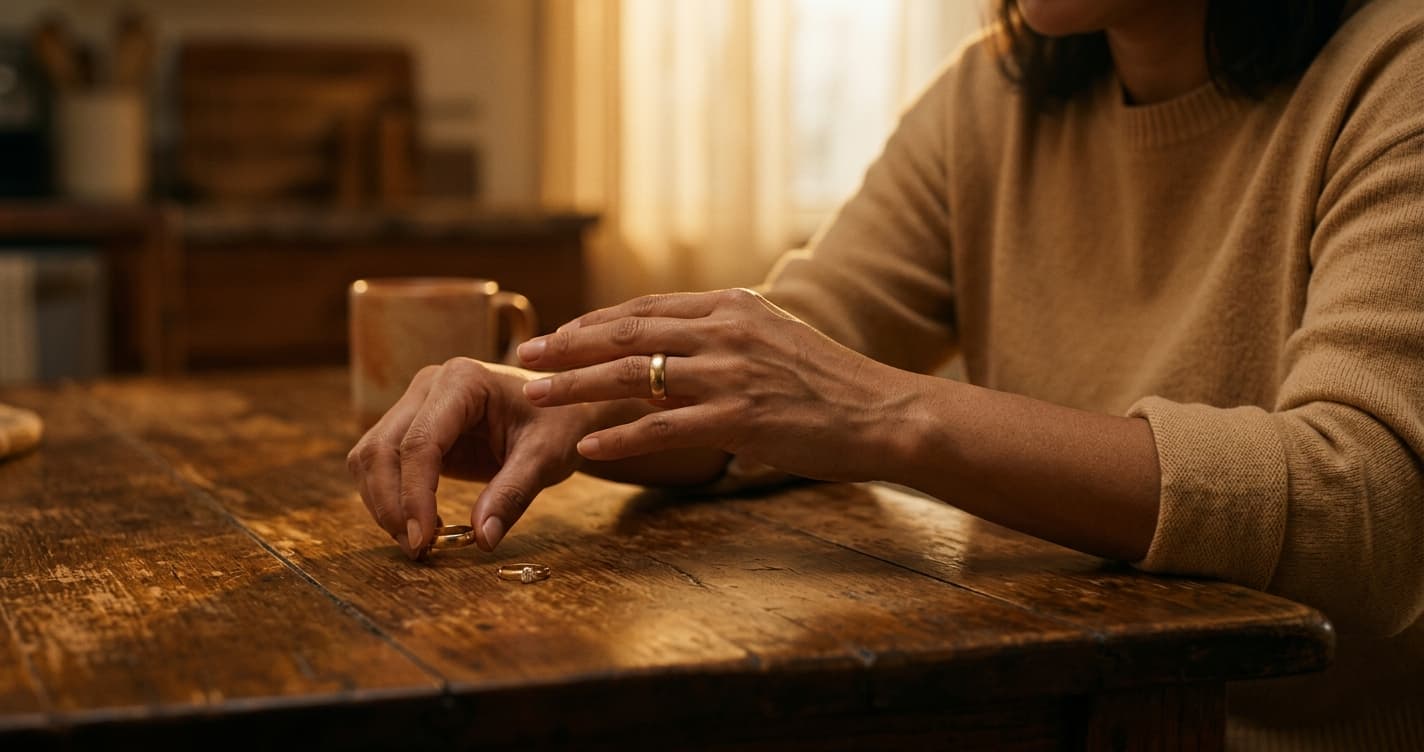 Mujer confundida y preocupada por gaslighting en una relación narcisista