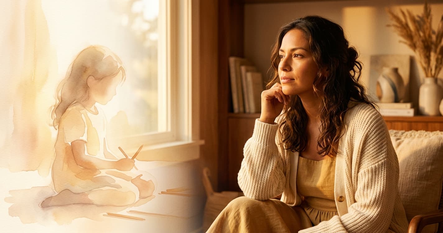 Mujer reflexionando sobre cómo poner límites y sanar su niño interior