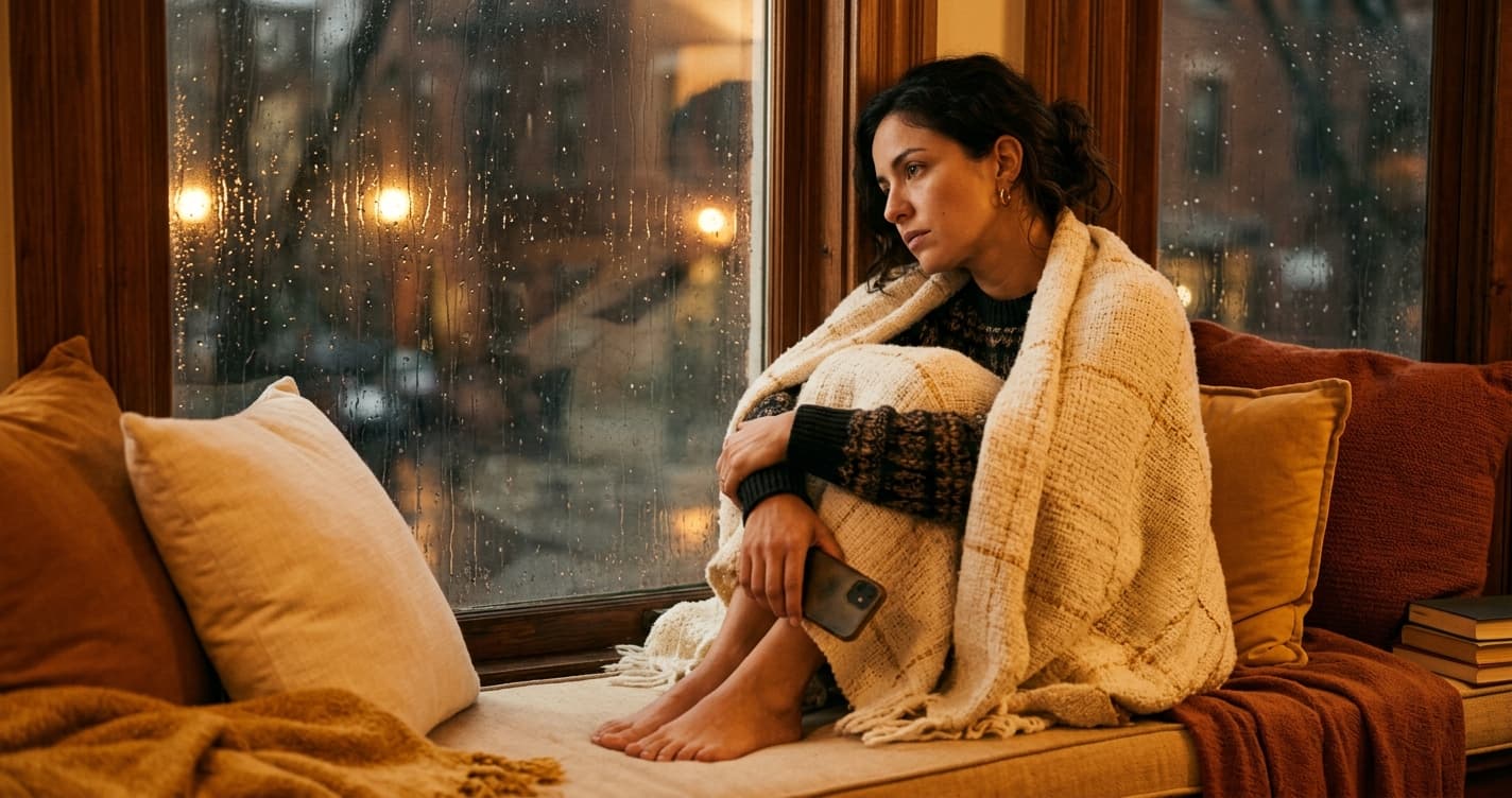 Mujer reflexionando sobre por qué le atraen las relaciones tóxicas y el apego tóxico