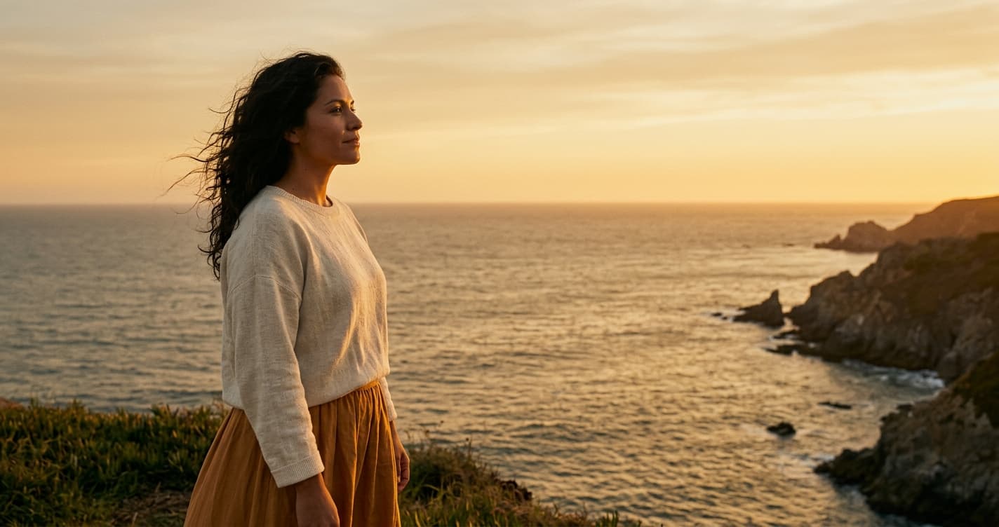 Mujer recuperándose y reconstruyendo su vida tras relación con narcisista