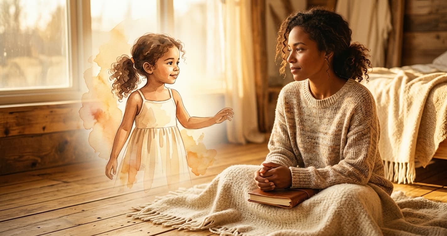 Mujer practicando ejercicios para sanar el niño interior y liberar emociones