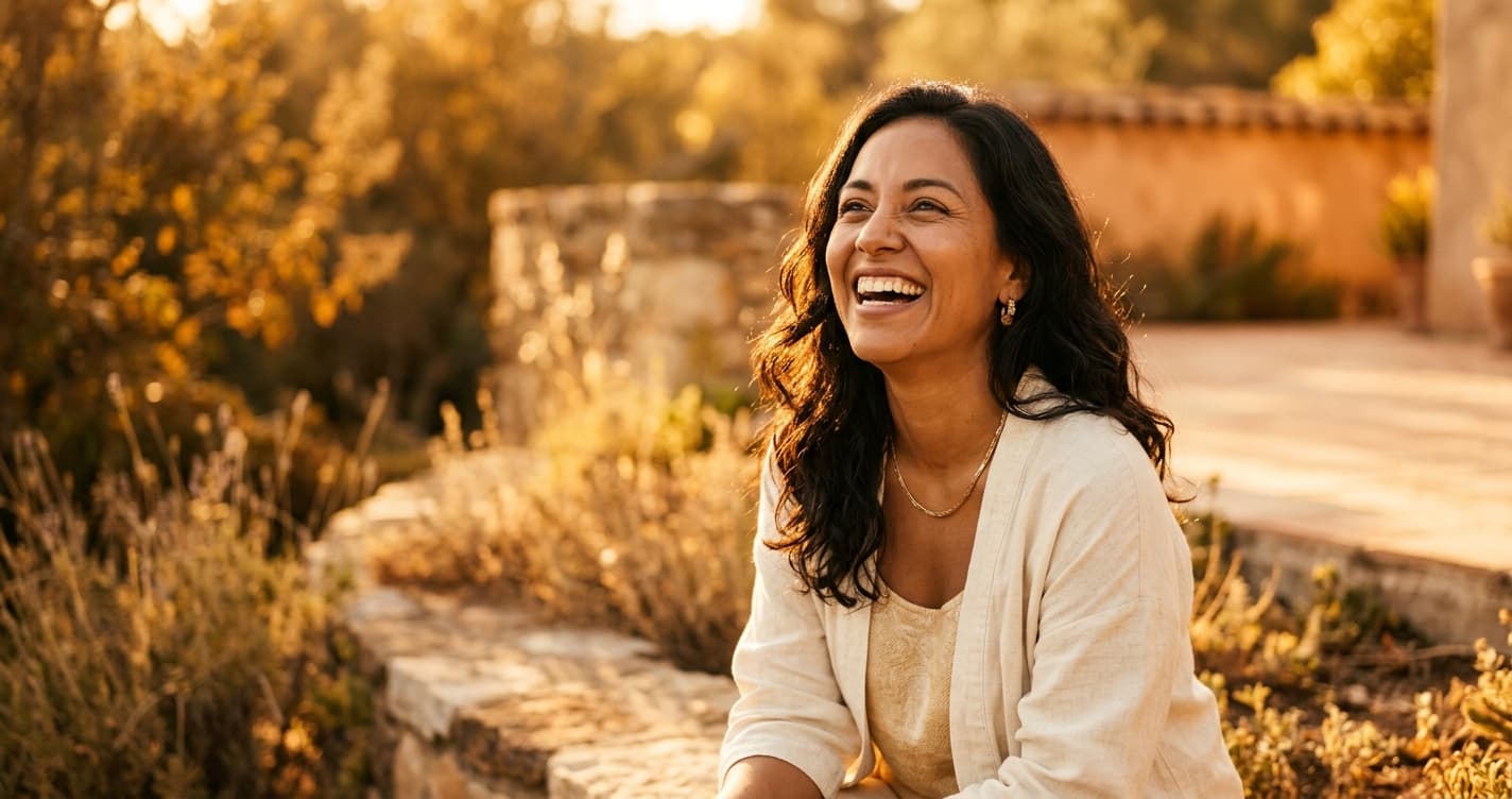 Mujer reflexionando con expresión de esperanza recuperándose de abuso narcisista, señales de que estas sanando del narcisista