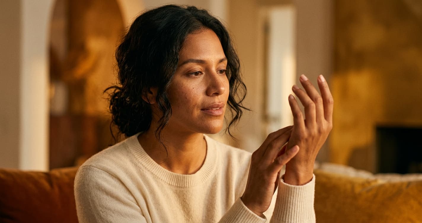 Mujer preocupada reflexionando sobre trauma bonding en relaciones tóxicas